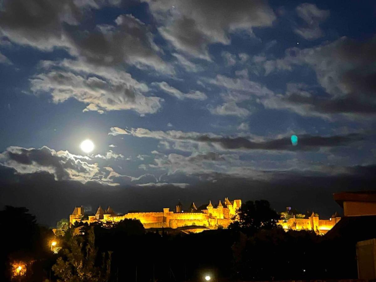 Chambre Avec Vue Panoramique Sur La Cite Medievale Carcassonne Exterior photo